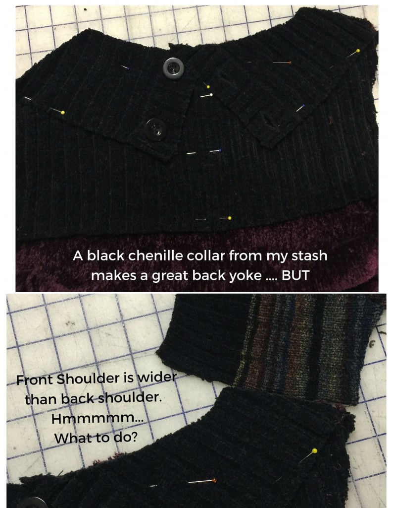 filling in back neckline