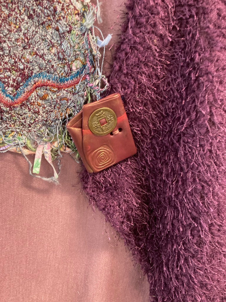 Thumbnail: Texture-Rich Mauve Cape (one size fits all)