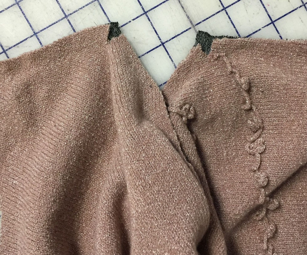 front neckline shaping