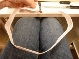 Stitching Stretch BanRol into a circle.