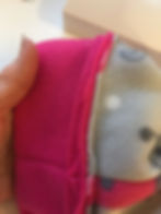 Grading the seam allowance to decrease the bulk.