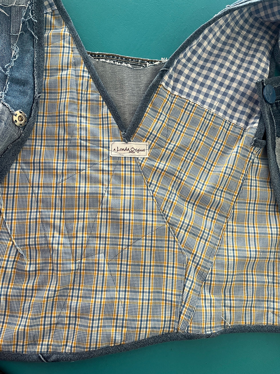 Thumbnail: Frayed Fusion Denim Vest-LG