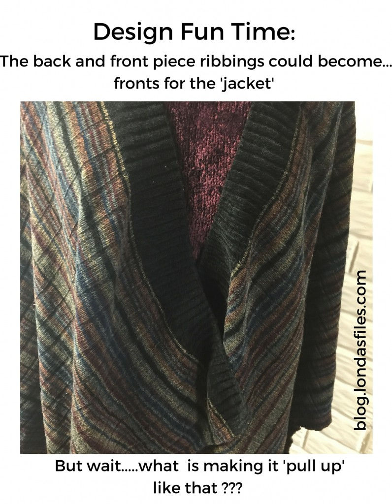 new fronts from sweater front and back