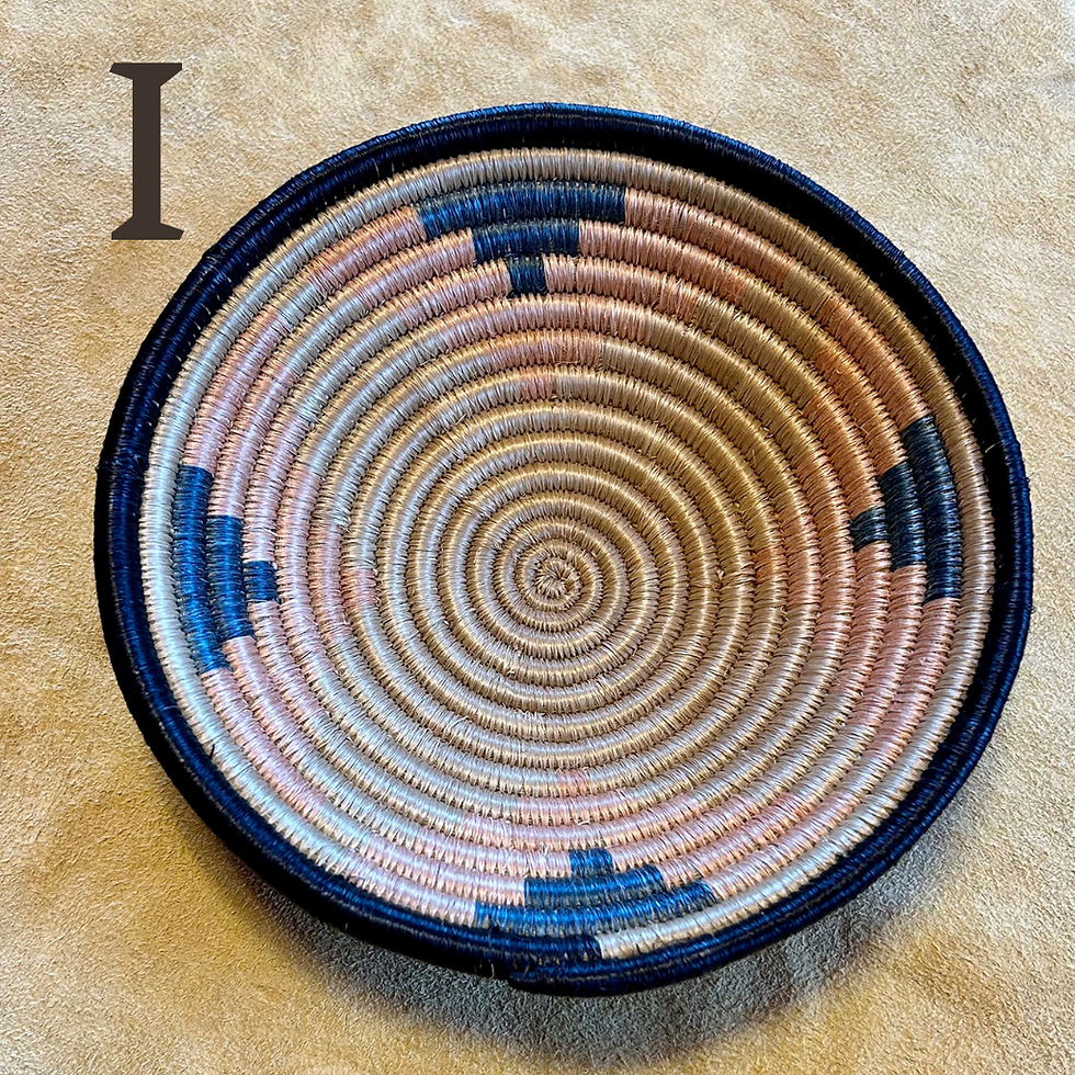 Thumbnail: Womb basket 'I' orange and black design