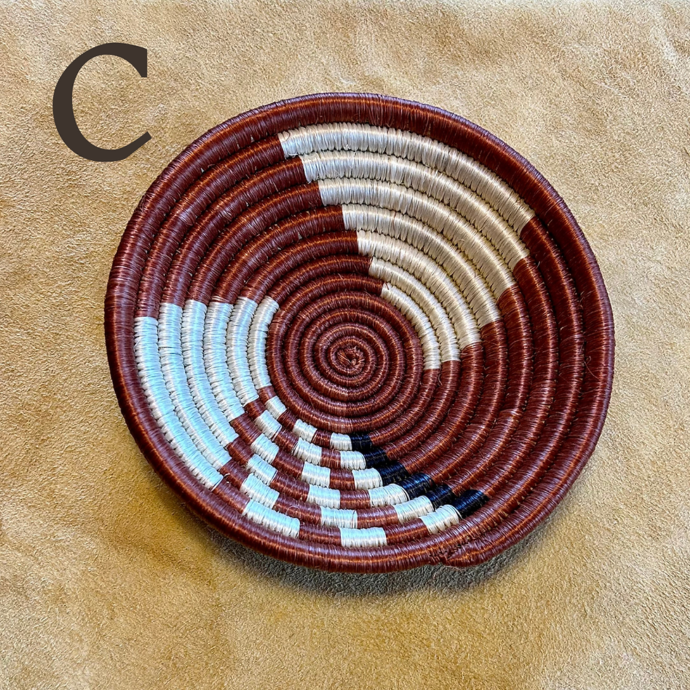 Thumbnail: Womb basket 'C' orange swirl design