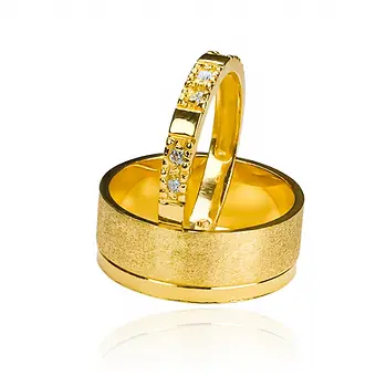 anillos de boda de oro de 18 quilates, disponibles en Joyería Caracas.