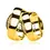 Miniatura: argollas de matrimonio doble SS bicolor en oro de 18k, En Joyería Caracas,  con certificado de calidad y garantía de por vida