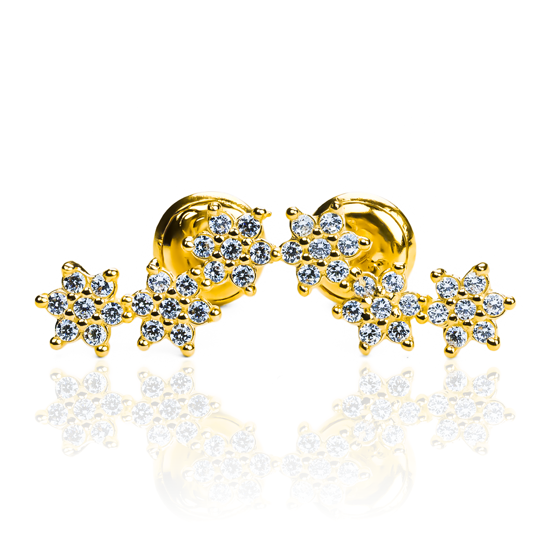 Caterpillar 3 Flores cristal