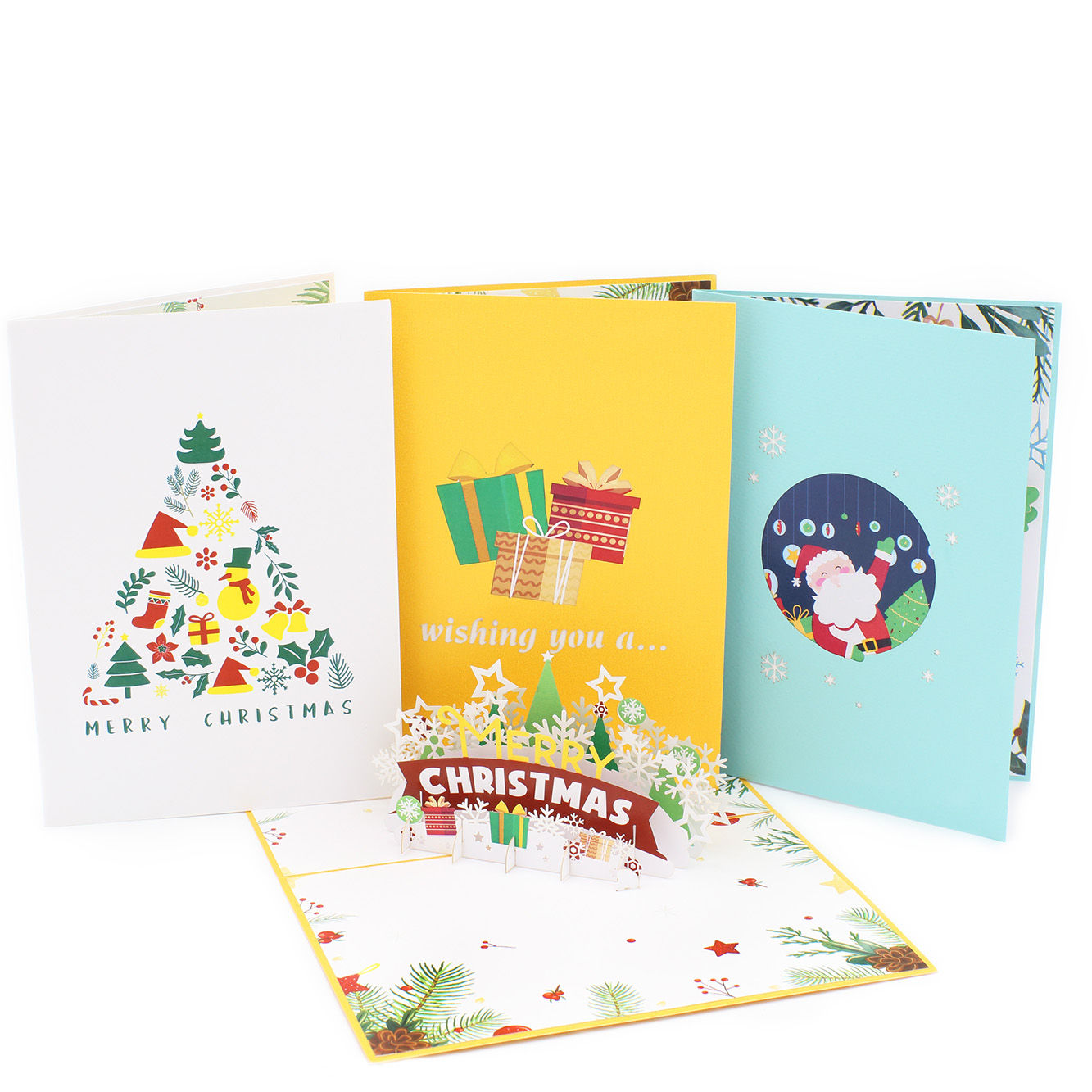 Merry Christmas - Pack 3 Pop up Card