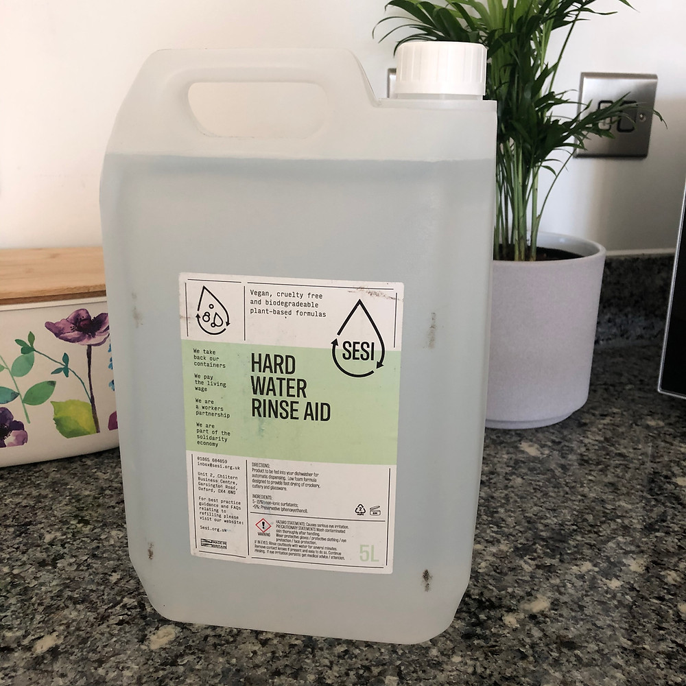 Large 5-litre plastic bottle with SESI rinse aid