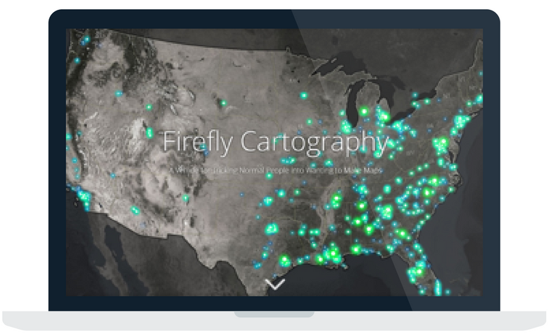 Article about tutorials for creating firefly maps, or cartography, in ArcGIS Pro.