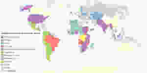 Map of Independence Day holiday celebrations around the world.