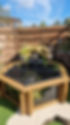 Thumbnail: Raised hexagon pond with large windows Lily Clear View Garden Aquarium Brown
