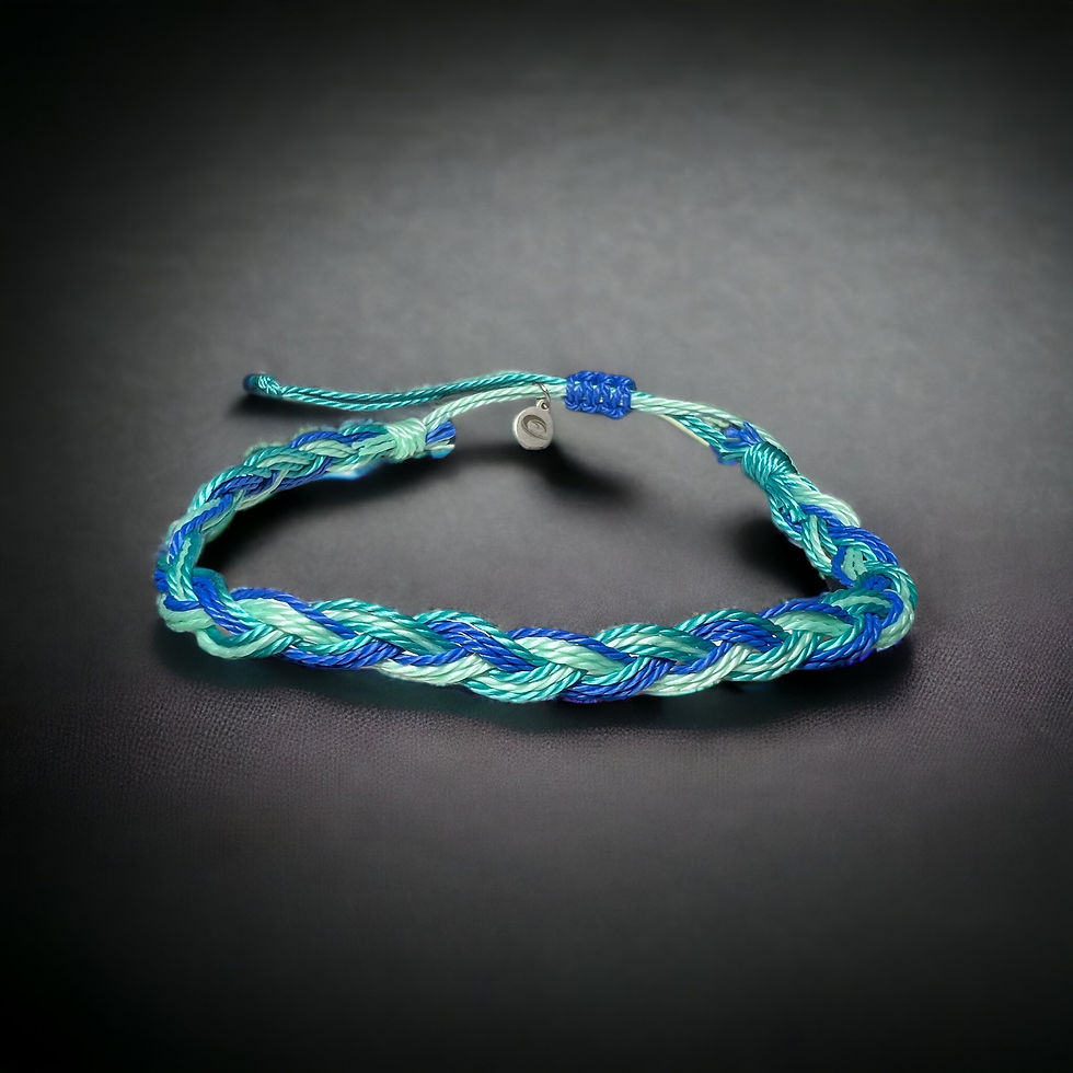 Thumbnail: Handmade Tri Color Braided Bracelet