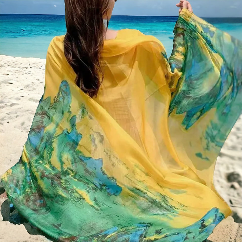Thumbnail: Oversized Silky Lightweight Scarf / Sunscreen