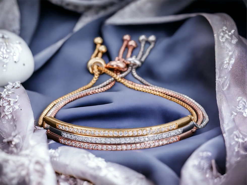 Thumbnail: Delicate Adjustable Bracelet with Zirconia