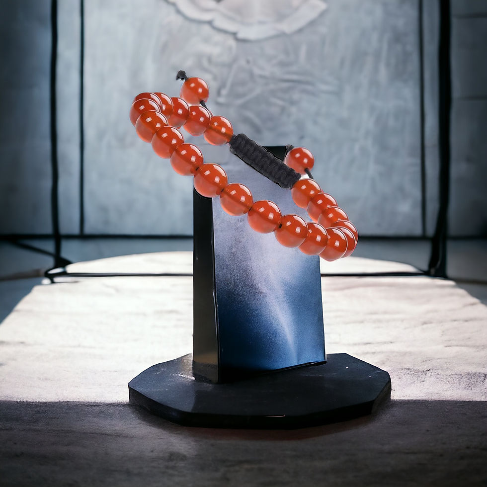 Thumbnail: 8mm Gemstone Bead Adjustable Bracelet