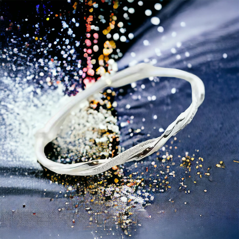 Thumbnail: Silver Twist Bangle