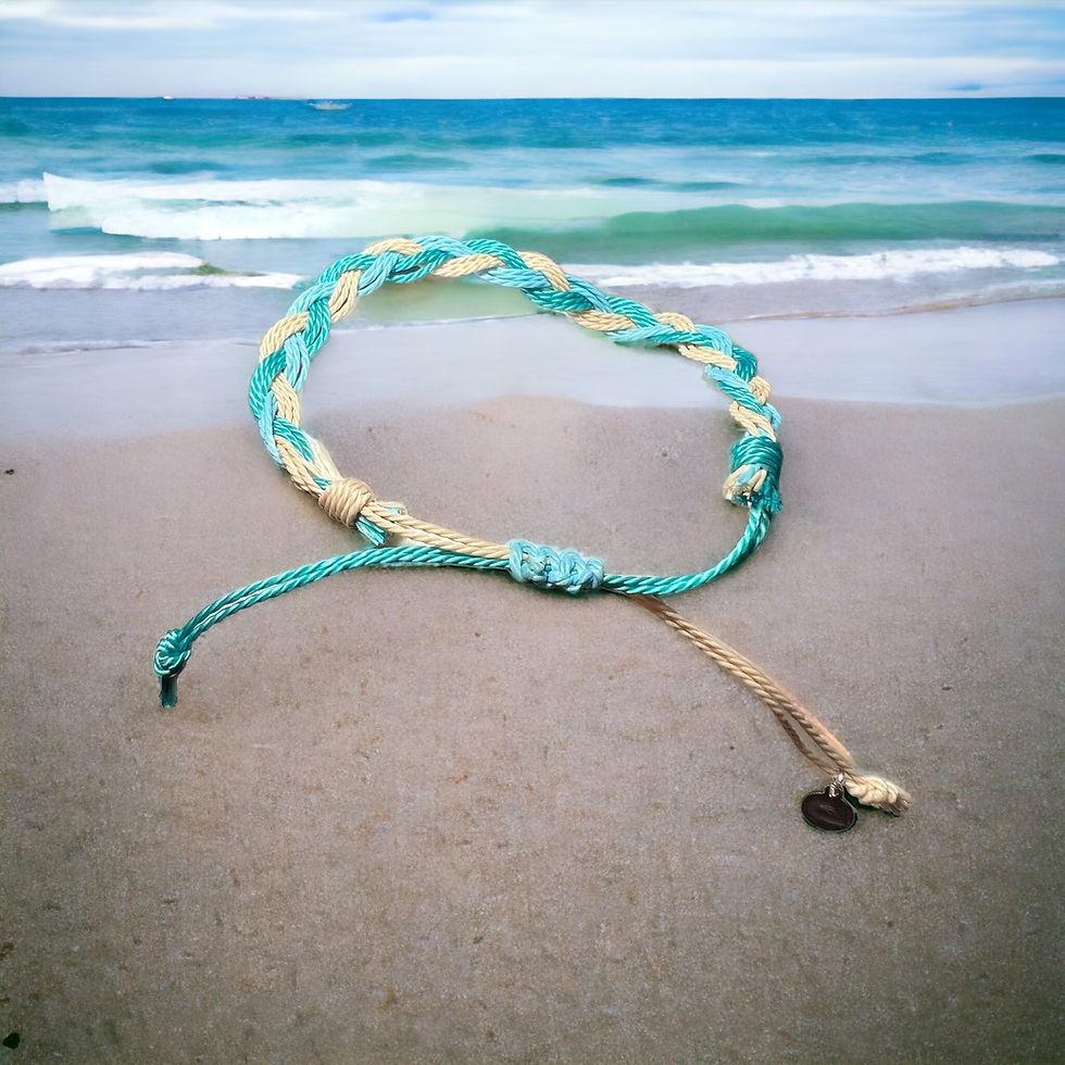 Thumbnail: Handmade Tri Color Braided Bracelet