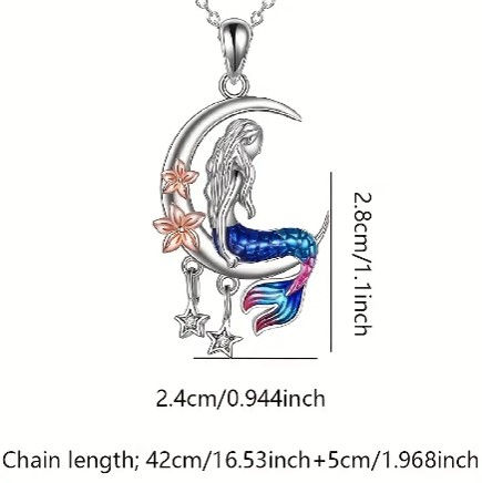 Thumbnail: Mermaid Pendant on Silver Chain