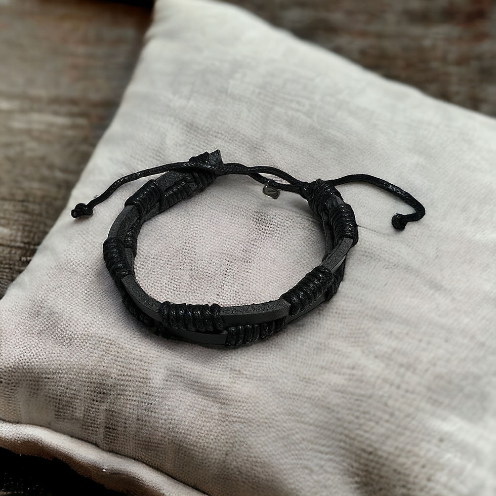 Thumbnail: Vintage Leather Adjustable Bracelet