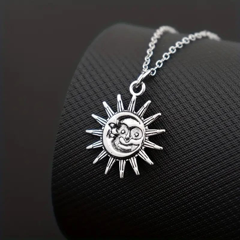 Thumbnail: Necklace with sun / moon pendant