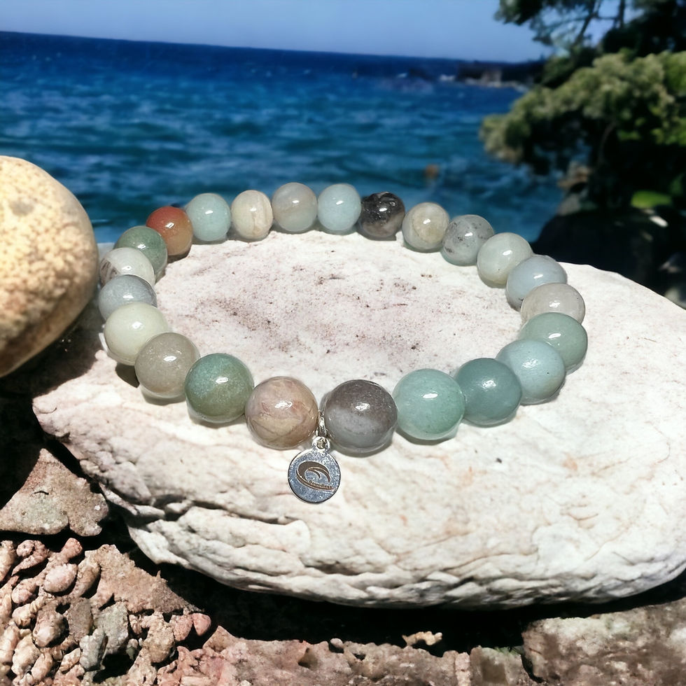 Thumbnail: 6mm Assorted Stretch Stone Bead Bracelets