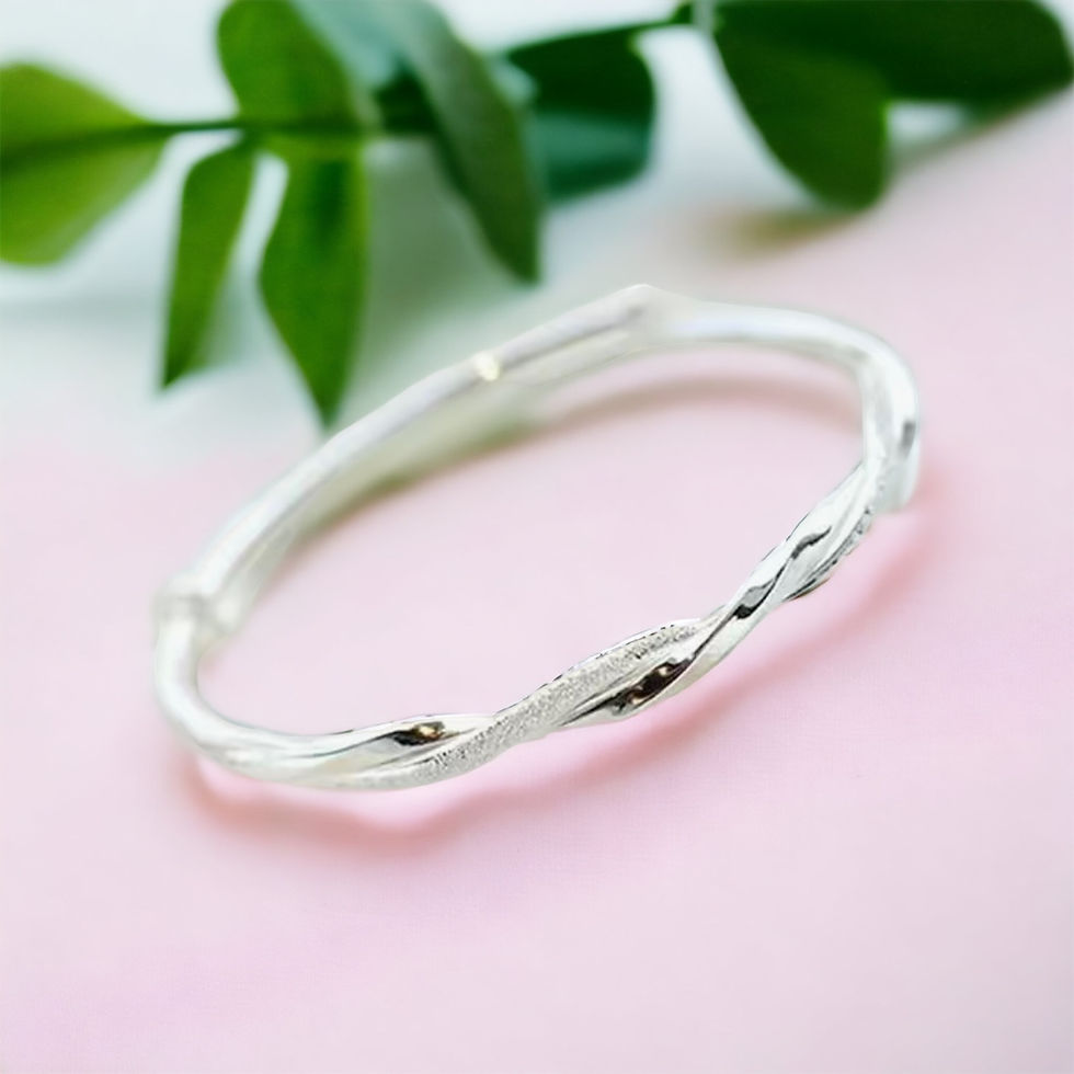 Thumbnail: Silver Twist Bangle
