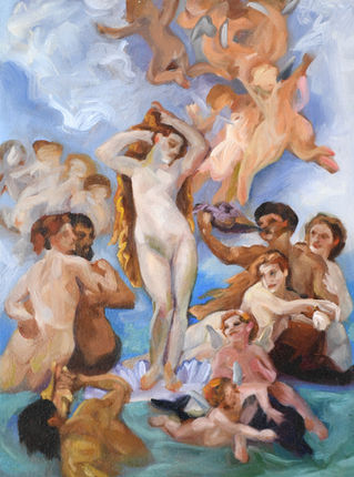 Dami Kim_Birth of Venus Study, 2021, Oil on paper, 31x23cm.jpg