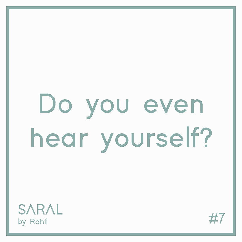 Do you even hear yourself?