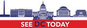 See DC Today Logo - Capital Skyline with the words See DC Today in the front