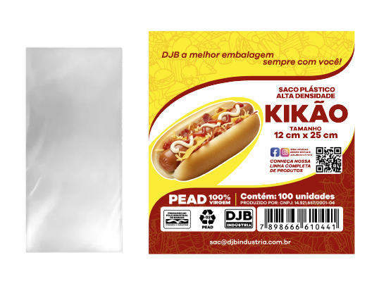 Saco de Alta Densidade - Kikão 12 x 25 x 0,002