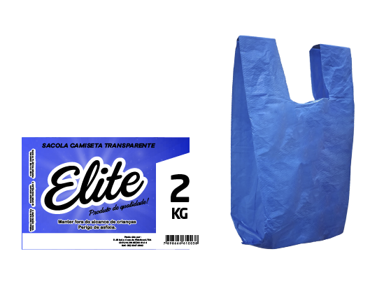 Sacola Azul Alta Densidade - 2kg 25 x 35 x 2.5