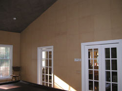 Square leathered decorative walls.