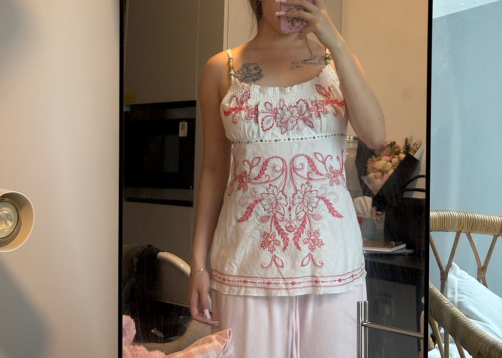 Thumbnail: White Embroidered Cami