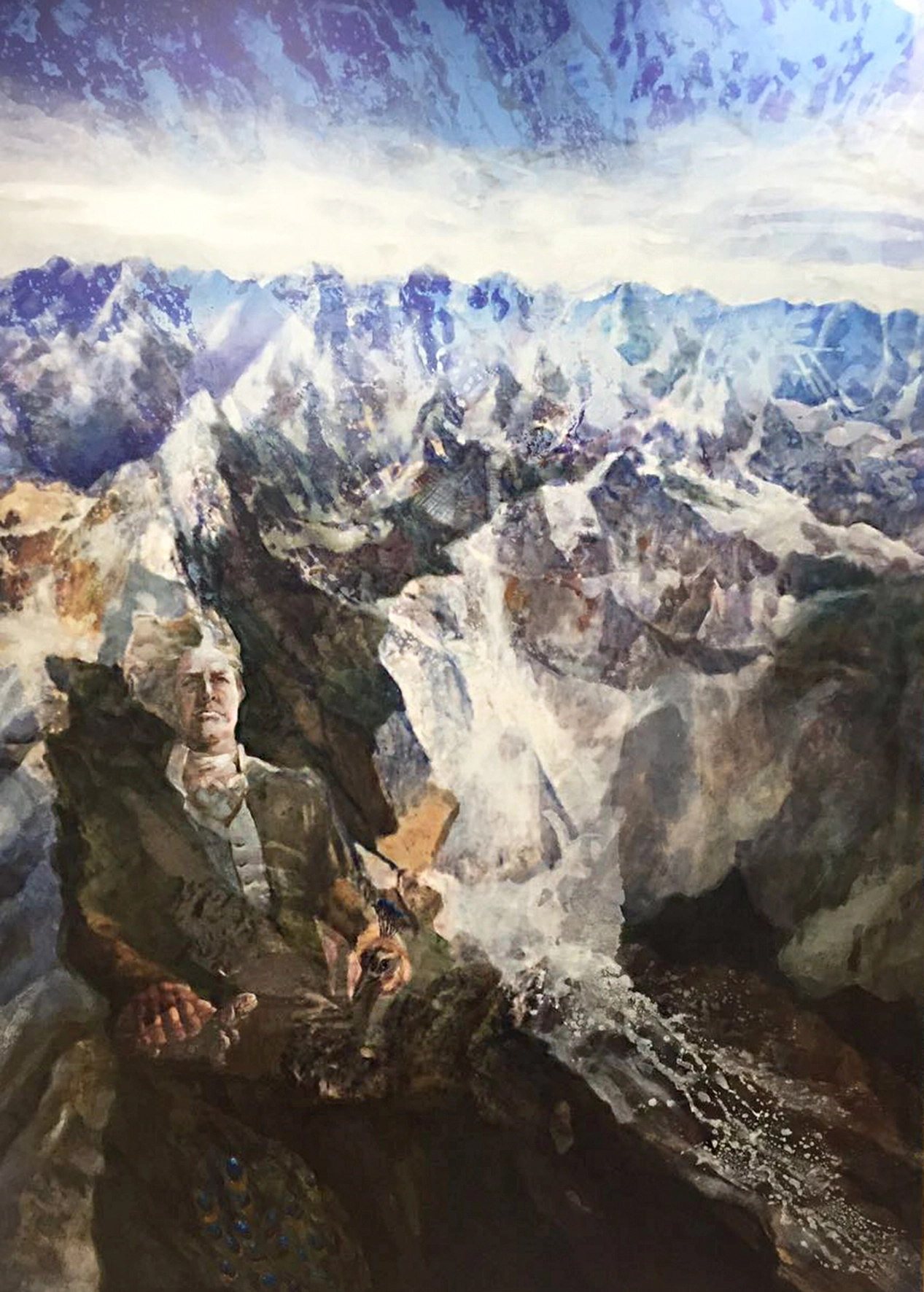 〈❤, 2017〉 蓝镜 Jiny LAN, 布面复合媒材 Mixed Media auf Leinwand, 140 x 200 cm