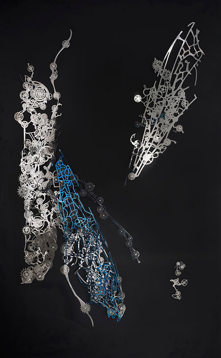 〈 蝉 ZIKADE 〉夏航 XIA HANG, 复合媒材 Mixed Media, 209 x 130 x 4,5 (cm), 2017