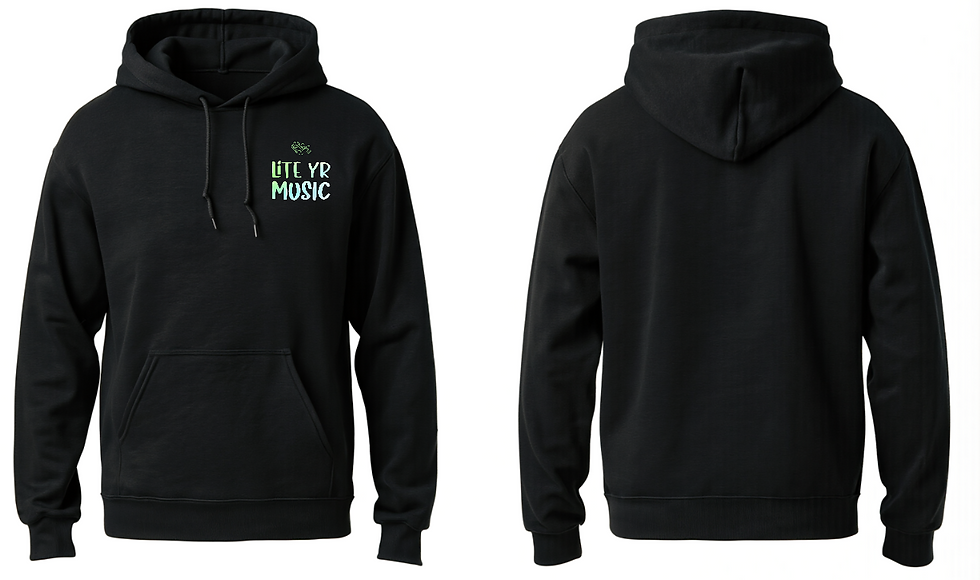 Thumbnail: Lite Yr Hoodie Black - LYM