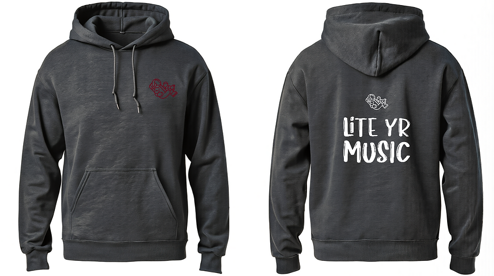 Thumbnail: Lite Yr Hoodie Charcoal - Spaceman