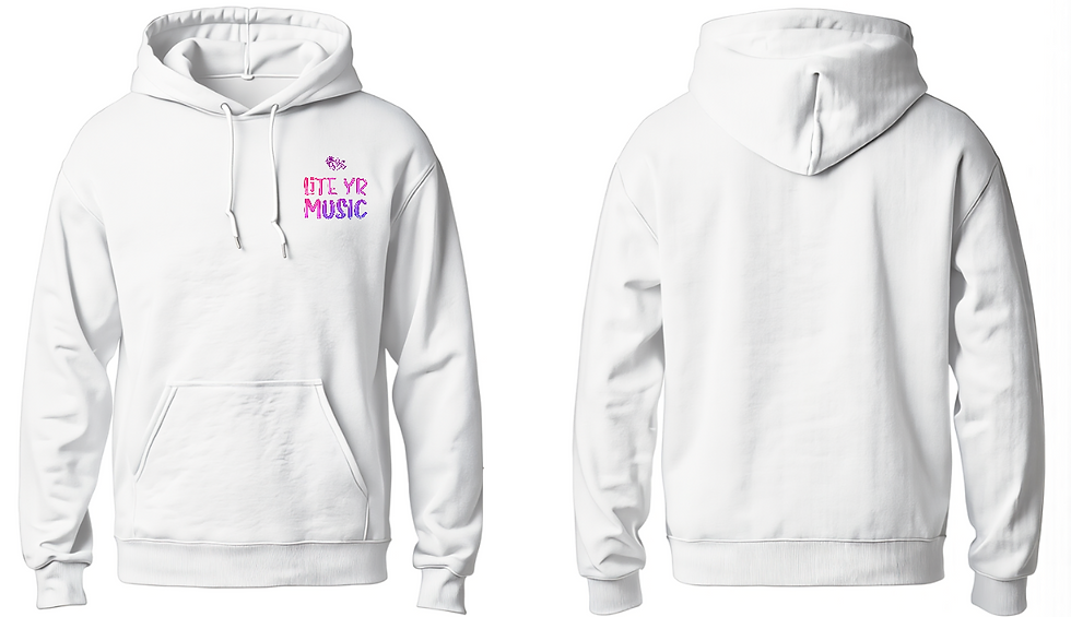 Thumbnail: Lite Yr Hoodie White - LYM
