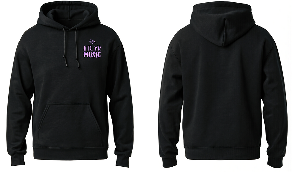 Thumbnail: Lite Yr Hoodie Black - LYM