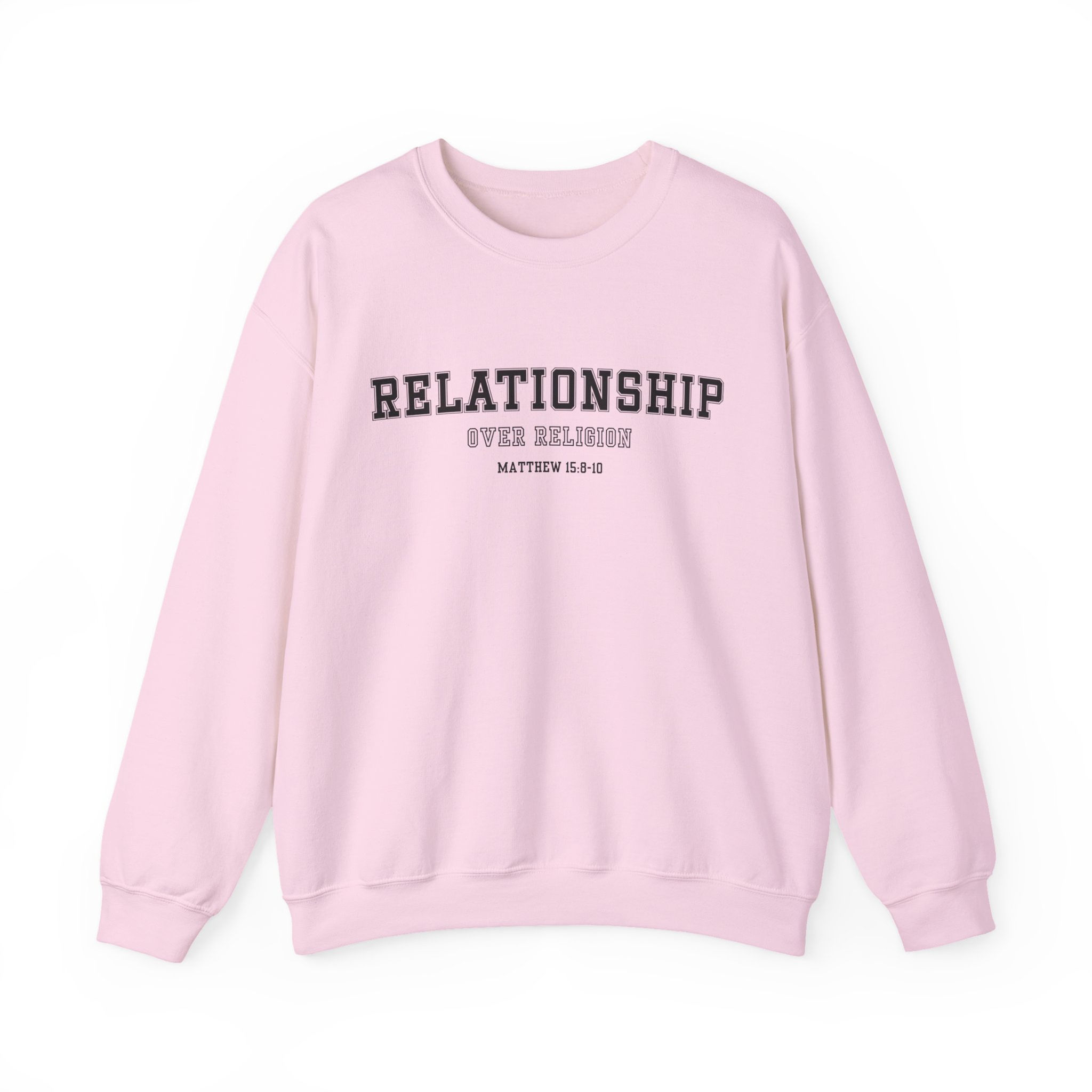 Relationship Over Religion Cozy Christian Crewneck Sweatshirt