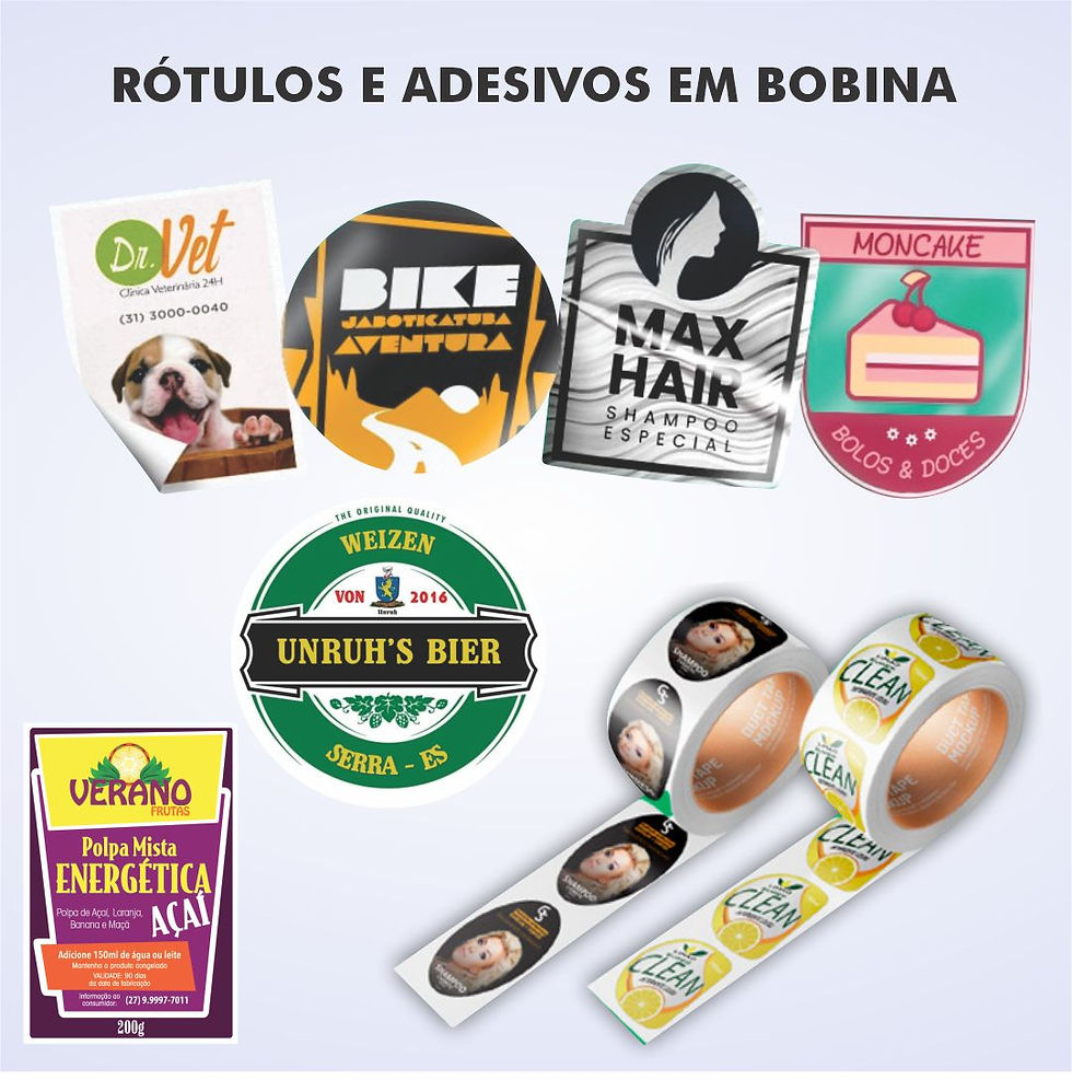 Rótulos e adesivos BOBINA