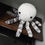 Thumbnail: HANDMADE BEAUTIFUL SOFT CROCHET GRAY/WHT BABY BLANKET W/MATCHING OCTOPUS PLUSHIE