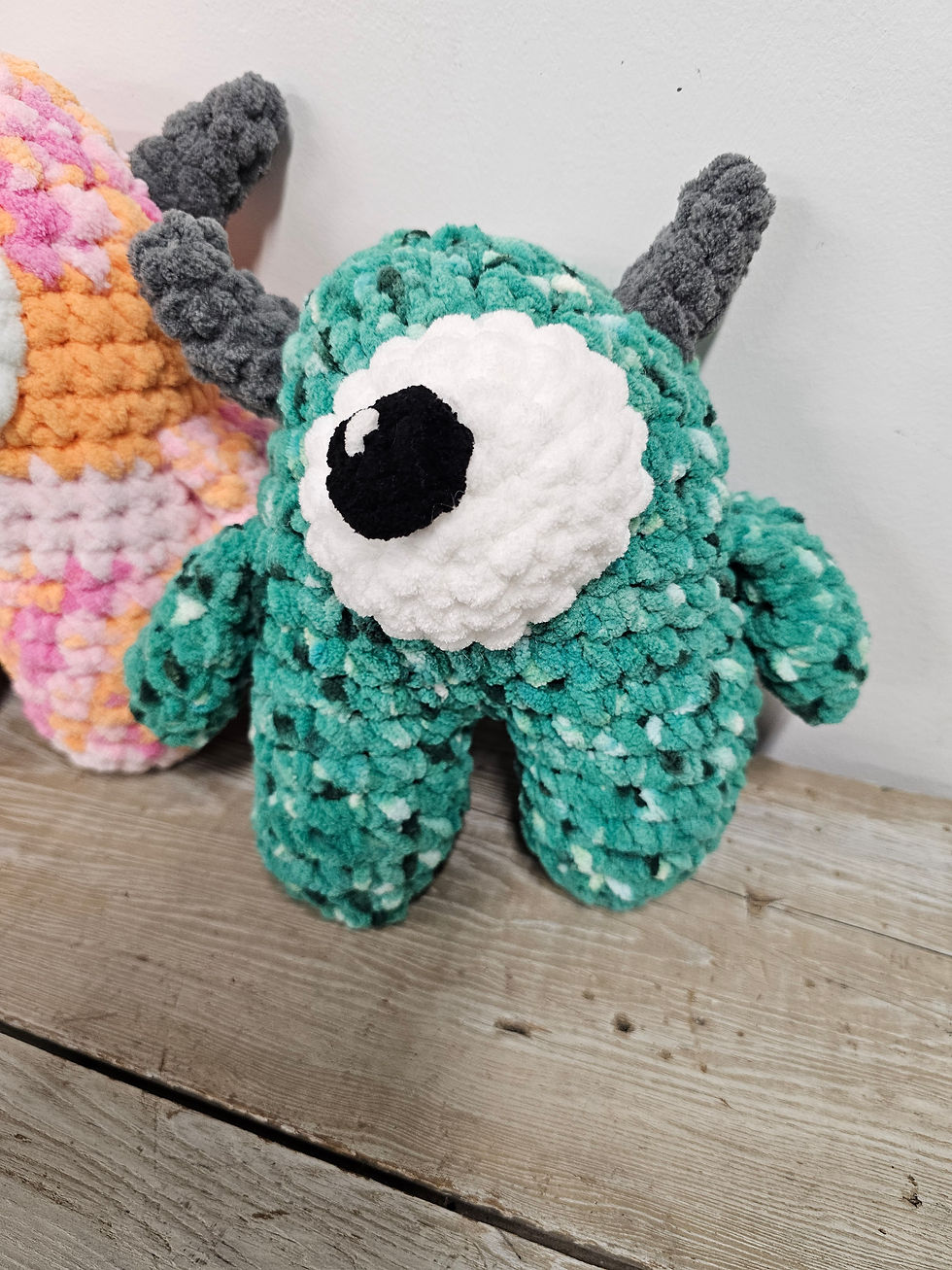 Thumbnail: BLINKY OUR HANDMADE CROCHET ONE-EYED MONSTER PLUSHIE