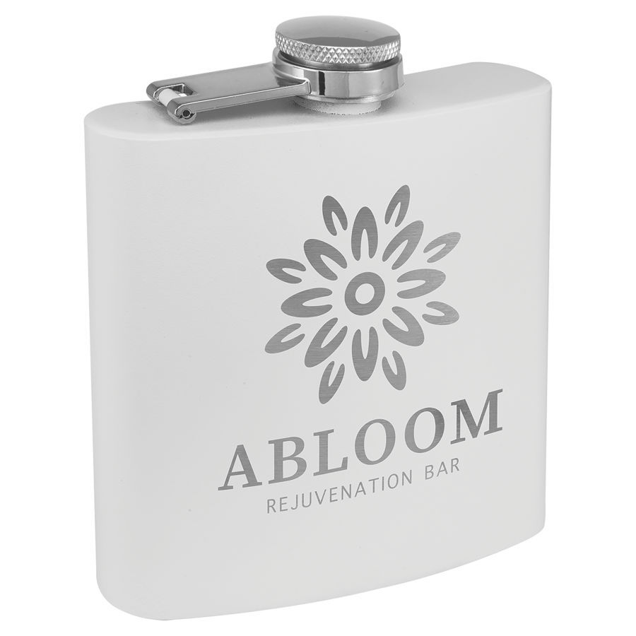 Thumbnail: CUSTOM ENGRAVABLE 6 OZ. POWDER COATED STAINLES STEEL FLASK