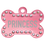 Thumbnail: CUSTOM ENGRAVABLE SWAROVSKI ANODIZED ALUMINUM BLING BONE PET TAG