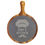 Thumbnail: CUSTOM ENGRAVABLE ROUND ACACIA WOOD/SLATE SERVING BOARD WITH HANDLE