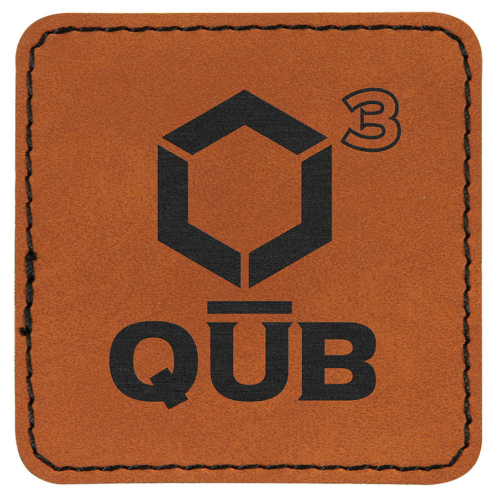 Thumbnail: CUSTOM ENGRAVABLE SQUARE LEATHERETTE PATCH WITH ADHESIVE