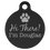 Thumbnail: CUSTOM ENGRAVABLE ANODIZED ALUMINUM ROUND PET TAG IN 2 SIZES